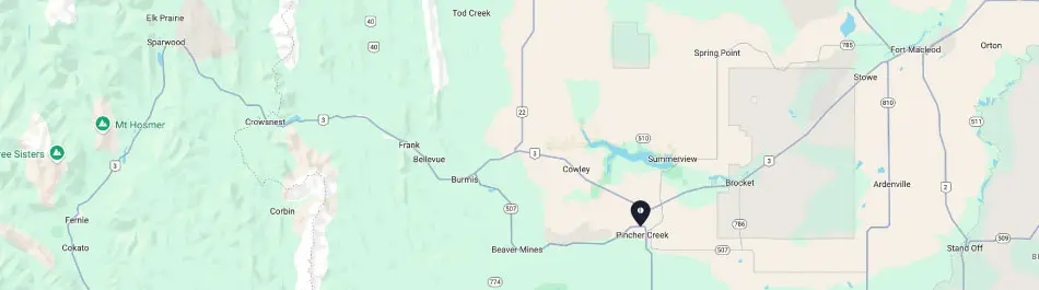 Pincher Creek Heating & Air Conditioning's Service Area
