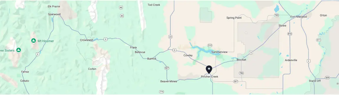 Pincher Creek Heating & Air Conditioning's Service Area