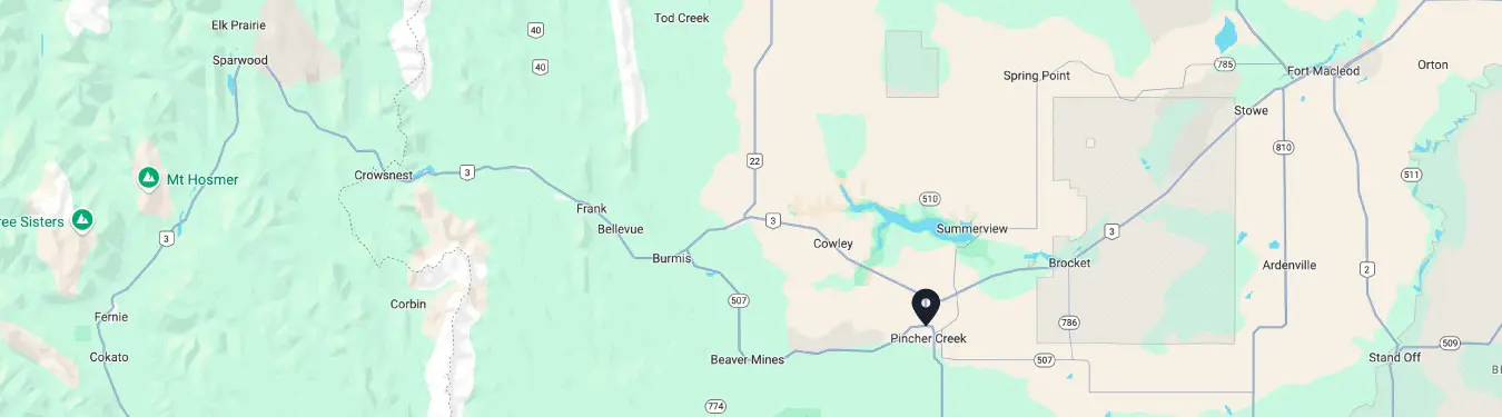 Pincher Creek Heating & Air Conditioning's Service Area
